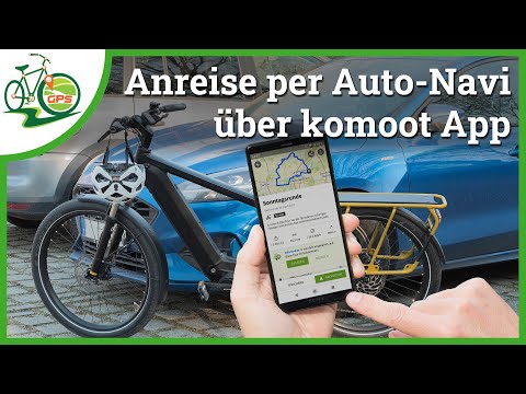 Mit der komoot App im Auto den Startpunkt der Radtour ansteuern 🚗 🚴
