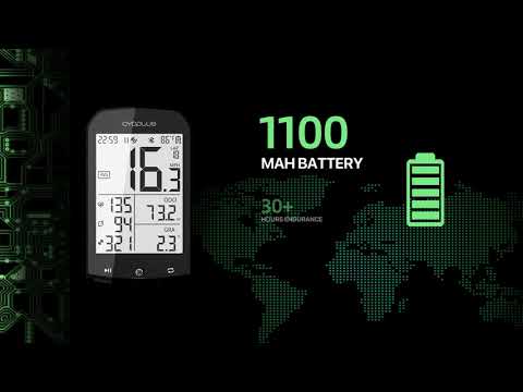 CYCPLUS M1 Bike GPS Computer : 2.9 inch LCD screen / 30+ Hours Battery Life