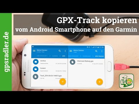 GPX-Track vom Android aufs Garmin GPS-Gerät übertragen mit USB-OTG Kabel