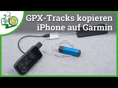 So kommen GPX-Tracks vom iPhone aufs Garmin 📱 Kopieren mit Apple Lightning Adapter 🏁