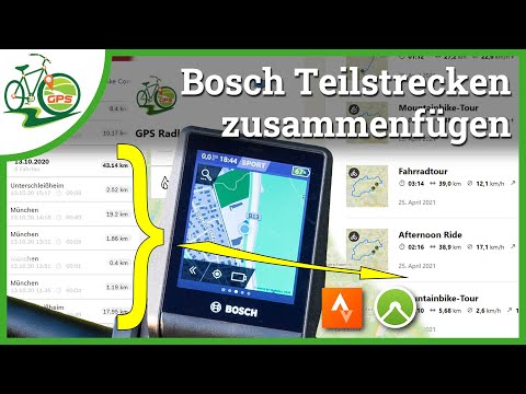 Zerstückelte Bosch eBike Aufzeichnung 🚴 So verbindest du die Tracks von Nyon &amp; KIOX 🔧 komoot Upload
