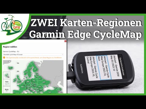 Garmin CycleMap West &amp; Central 🌍 2 Karten-Regionen auf deinem Garmin EDGE GPS Radcomputer 🚴