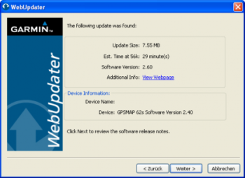 Garmin WebUpdater