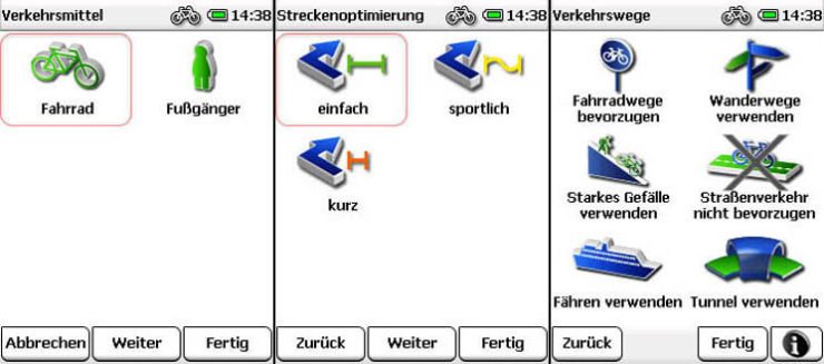 Zieleingabe beim IBEX