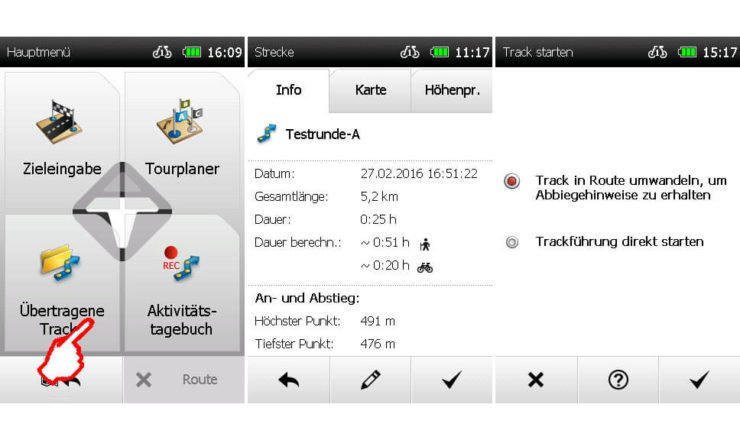 GPX-Tour importieren und als Route nachfahren