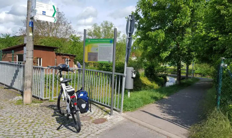 Start vom Saale Radweg in Euerdorf