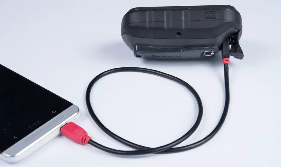 Garmin eTrex Touch per USB-OTG Kabel am Android Smartphone