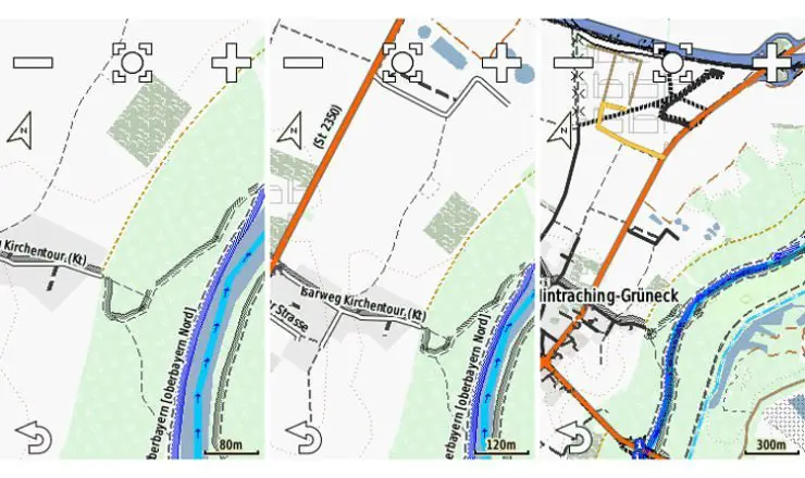 Edge 1000 Screenshots der Velomap mit Racing_Bicycle Layout