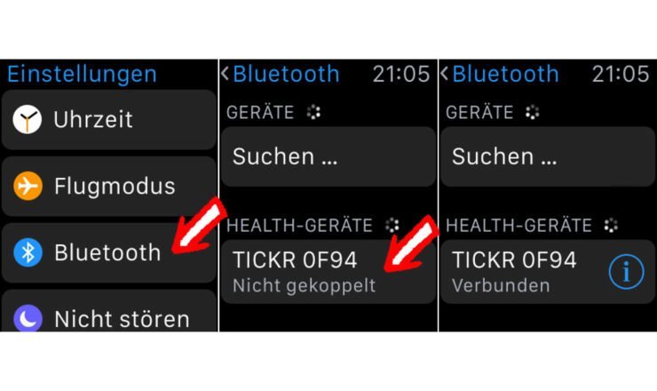 Externen Bluetooth Herzfrequenz Sensor mit der Apple Watch koppeln