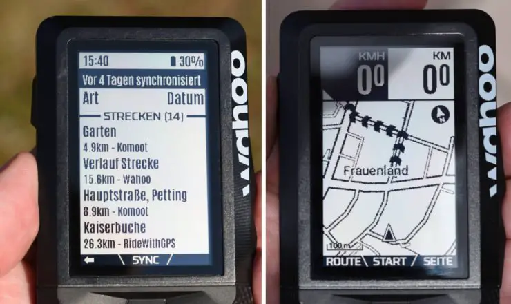 Wahoo ELEMNT Track Navigation