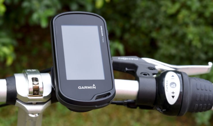 Garmin Oregon 750t am Fahrradlenker