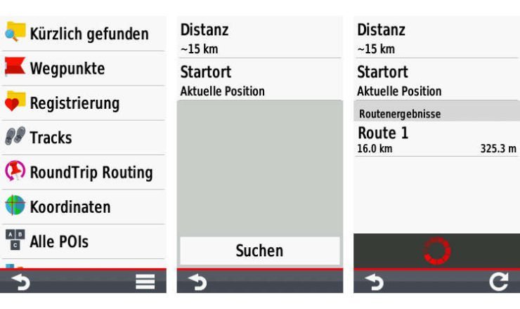 RoundTrip Routing im Garmin Outdoor GPS