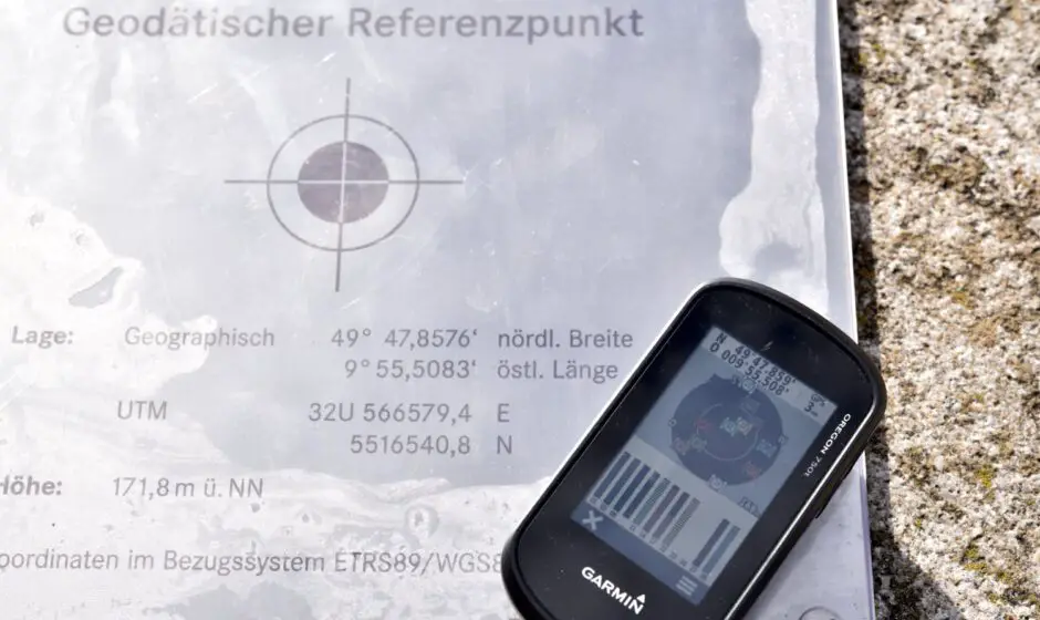 Garmin Oregon 750t - GPS Genauigkeit am Geodätischen Referenzpunkt