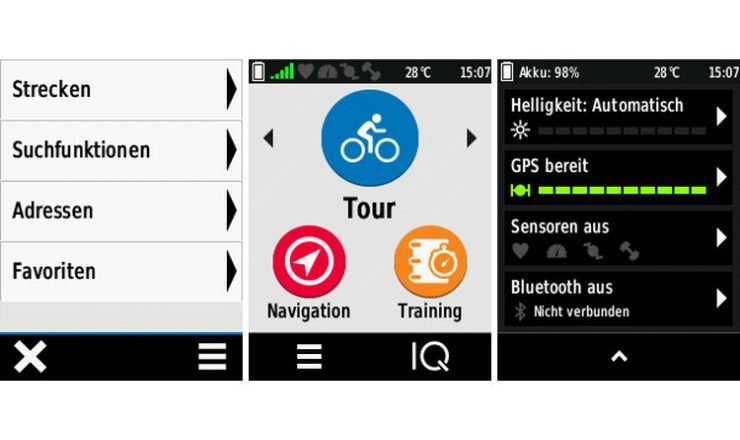 Screenshots Edge 820