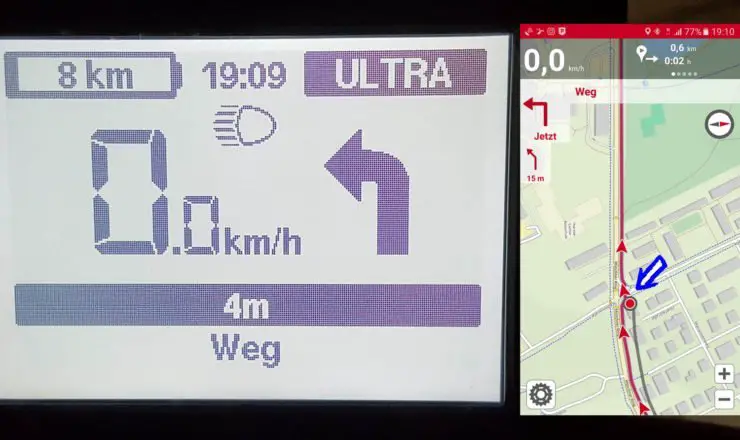 Impulse Display und Smartphone Karte