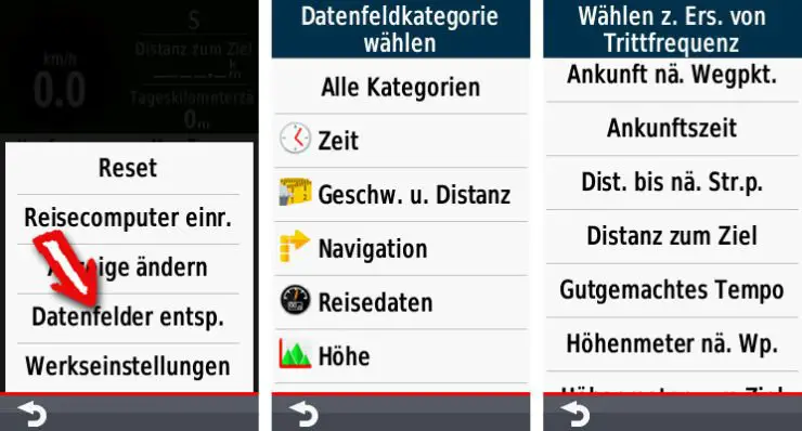 Screenshots Inhalt der Datenfelder ändern