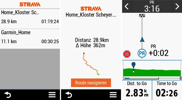 Die Strava Connect IQ App