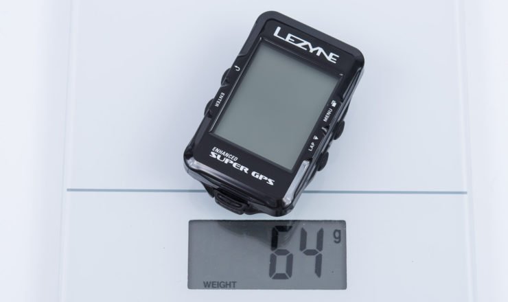 Lezyne Super GPS auf der Waage
