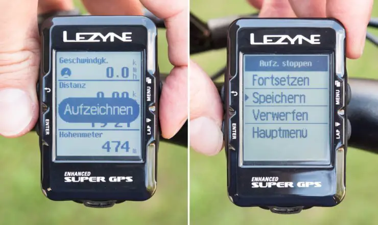 Tour Aufzeichnung starten und speichern