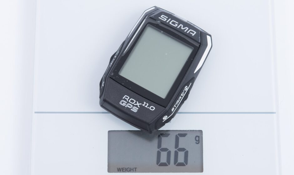 Sigma ROX GPS 11 auf der Waage