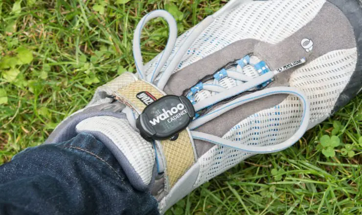 Trittfrequenz Sensor am Schuh