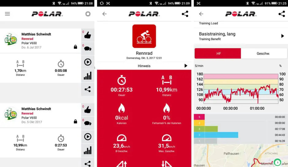 Polar Flow App auf Android