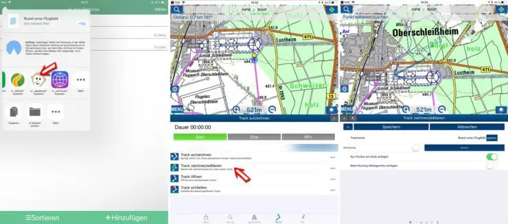 Importierten Track in ApeMap bearbeiten