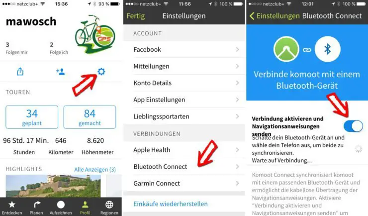 iPhone für Verbindung zu FIT vorbereiten