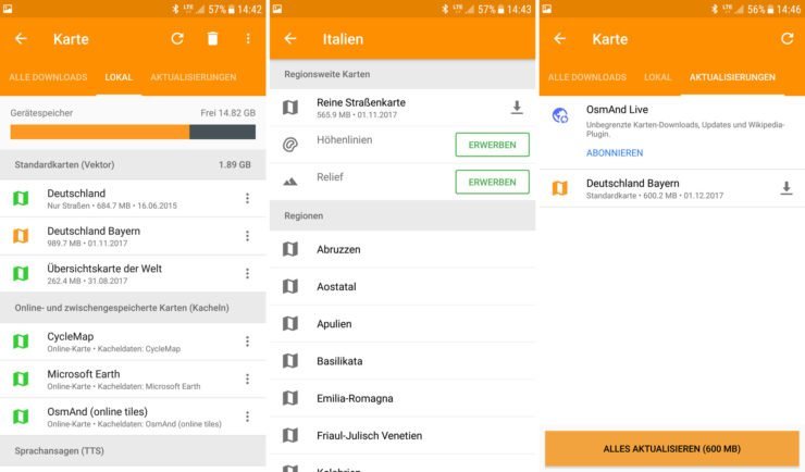Karten Download und Verwaltung