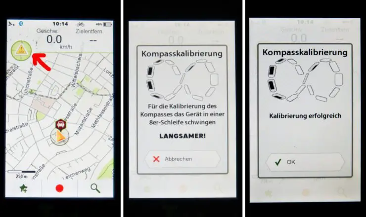 Kompass im Teasio One 3 eXtend kalibrieren