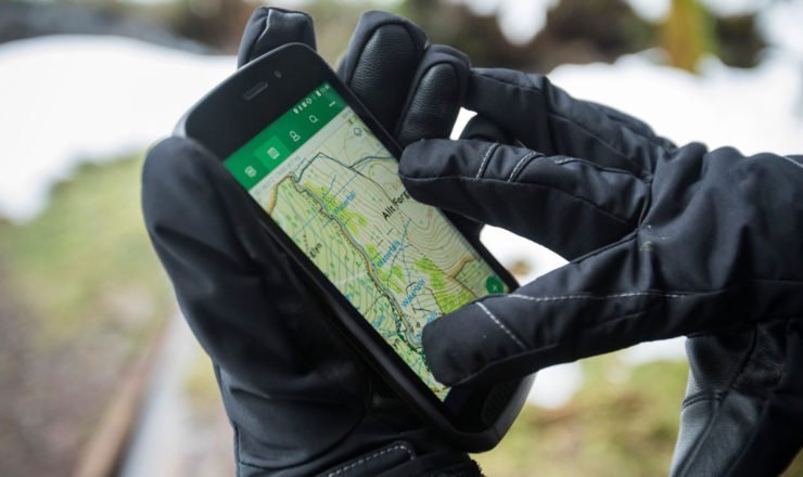 ViewRanger App auf dem Land Rover Phone