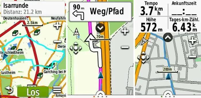 TrackBack, Routen und Track Navigation beim eTrex Touch