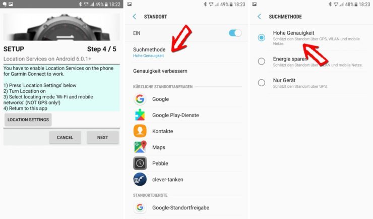 Setup der ReConnect Garmin Watch App