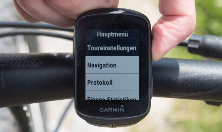 Edge 130 Menütaste