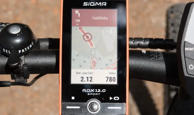 Sigma ROX 12 Display im prallen Sonnenlicht