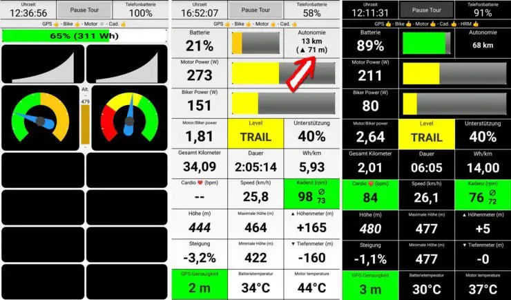 Bike Monitor der BLEvo App