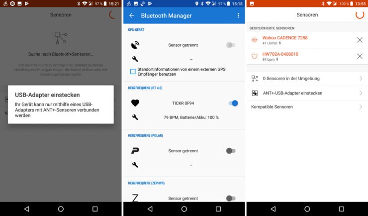 Bluetooth Fitness Sensoren koppeln