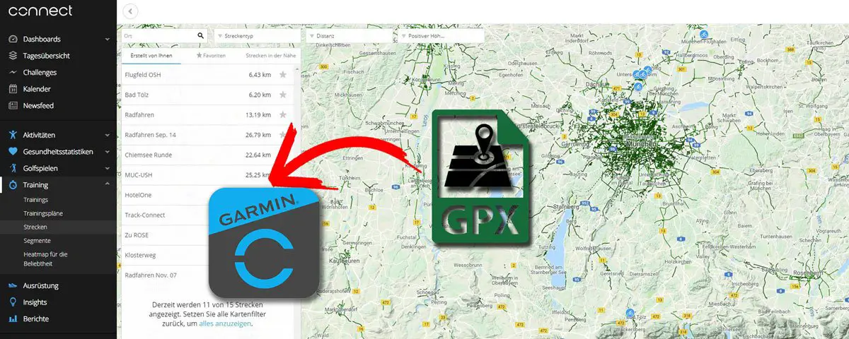 connect garmin export gpx