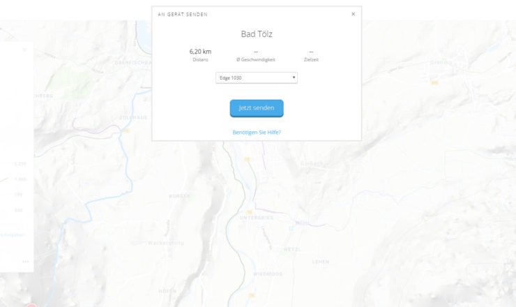 Gewünschten Garmin Edge auswählen