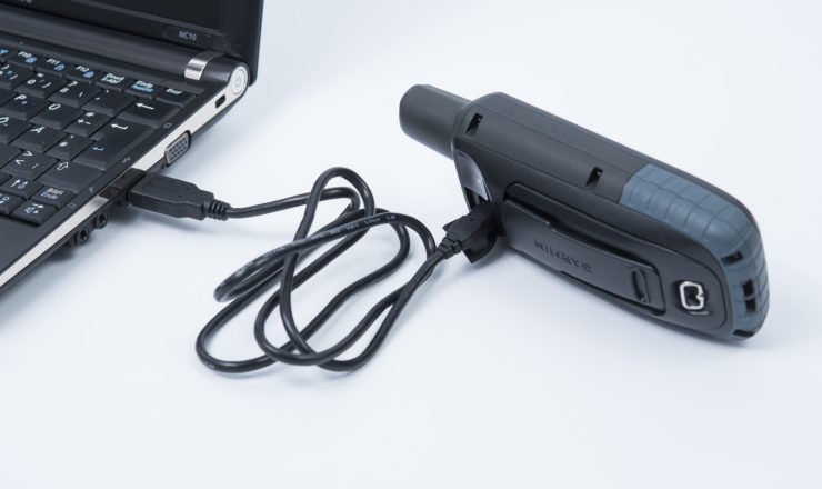 Garmin GPSmap 66st per USB mit dem Computer verbunden