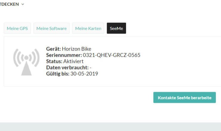 Einstellungen am SeeMe Dienst erfolgen über die Webseite