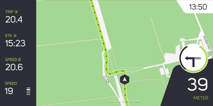 Während der Navigation mit COBI