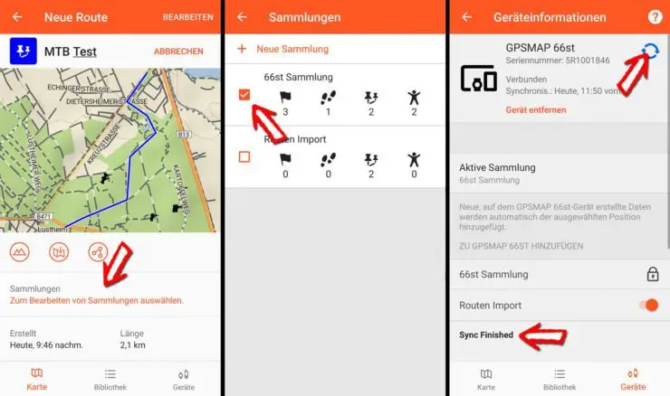 Namen vergeben, Sammlung zuweisen und synchronisieren
