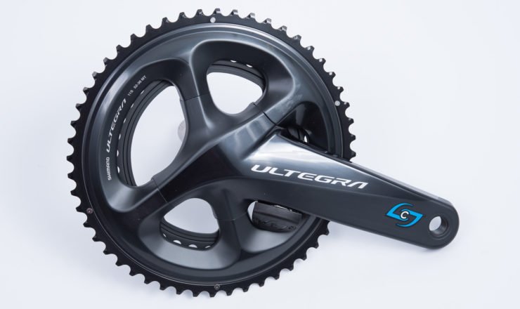 Die neue Shimano Kurbel mit montiertem Leistungsmesser