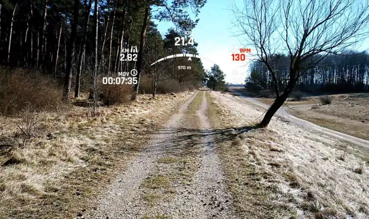 Ein Datenscreen wie er auf der Everysight Raptor zu sehen ist