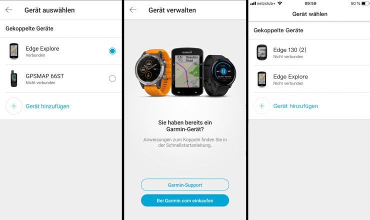 Im Test verfügbare Geräte