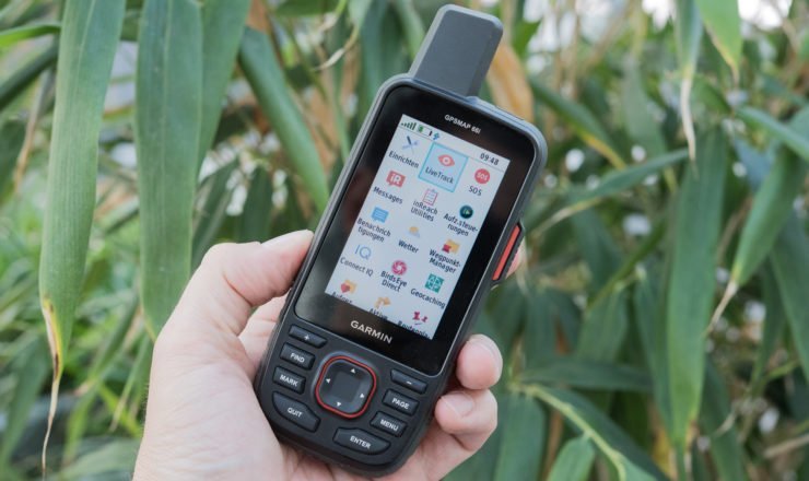 Die inReach Funktionen befinden sich im Menü zwischen den bekannten Menüpunkten