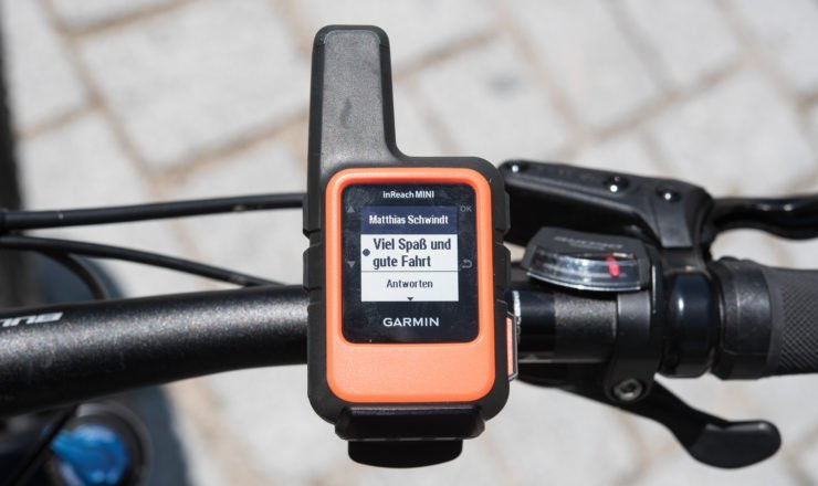 Nachrichteneingang auf dem Garmin inReach Mini