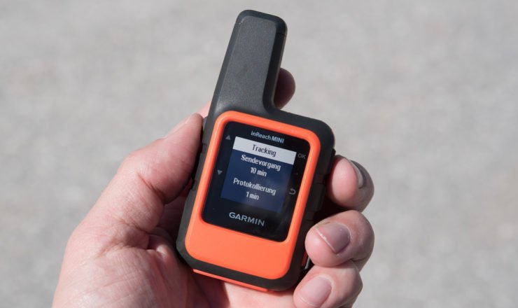 Die beiden inReach Mini Tracking Optionen