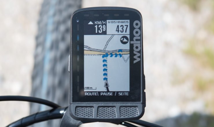Alternativroute (blau) im ELEMNT ROAM berechnet
